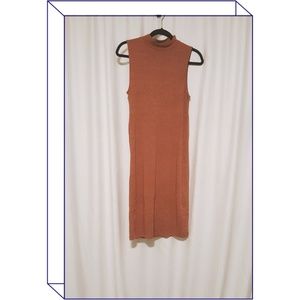 F21 turtleneck Bodycon sweater midi dress